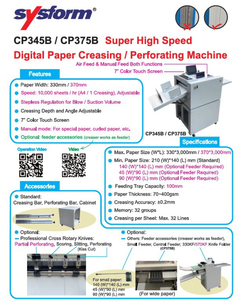CP345B/CP375B Creasing & Perforating Super High Speed image 0